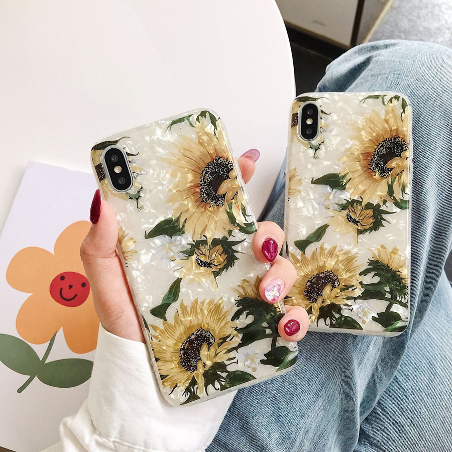 Sunflower Shell Pattern Phone Case  Soft Case