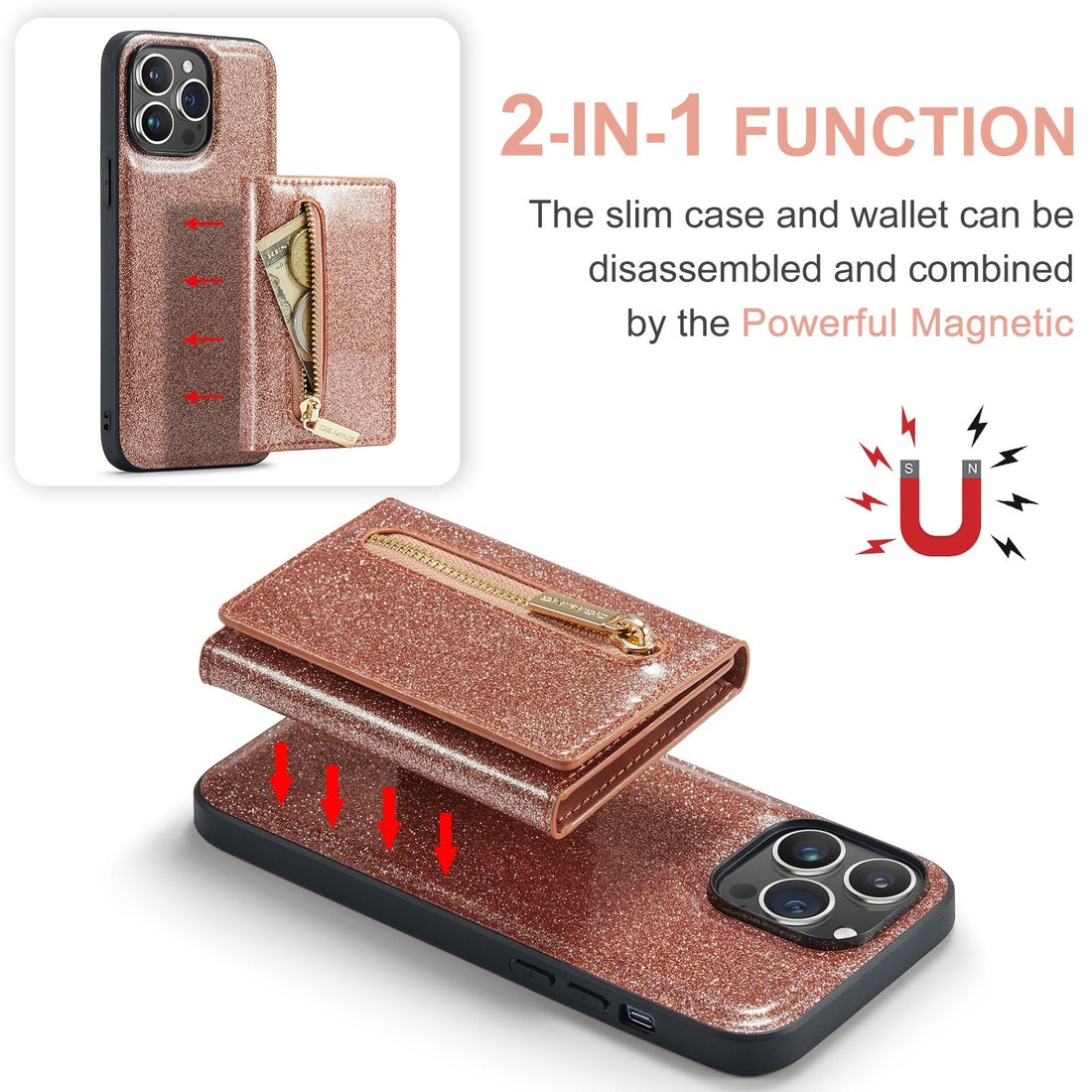 Magnetic Card Holder Protective Case Phone Case Leather Case