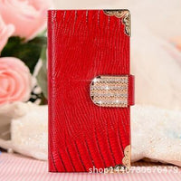 5S 5G Diamond Leather Wallet Card Case Leather Case Leather Case