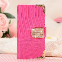 5S 5G Diamond Leather Wallet Card Case Leather Case Leather Case