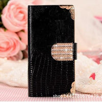 5S 5G Diamond Leather Wallet Card Case Leather Case Leather Case