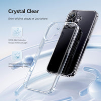 iPhone 16 Case Transparent Crystal Clear, [Never Yellow Technology] [12FT Mil-Grade Protection] Transparent Slim Cover Women Men 16 Phone Case Clear