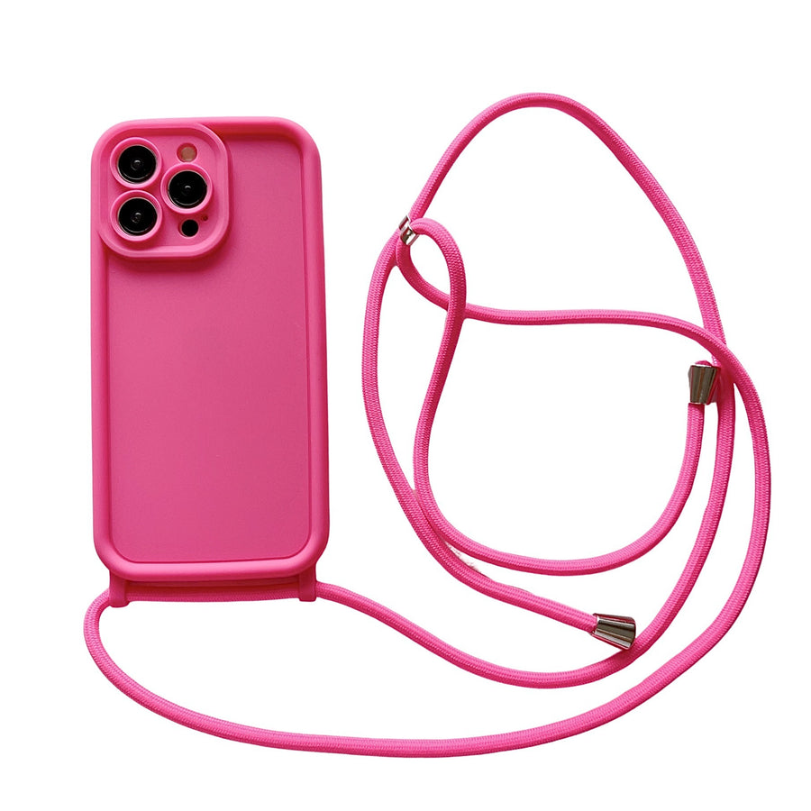 Phone Case Silicone Soft Case Lanyard