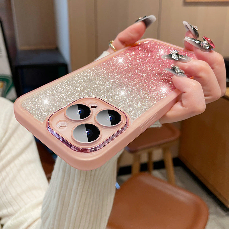 Gradient Glitter Silicone Soft Case Phone Case