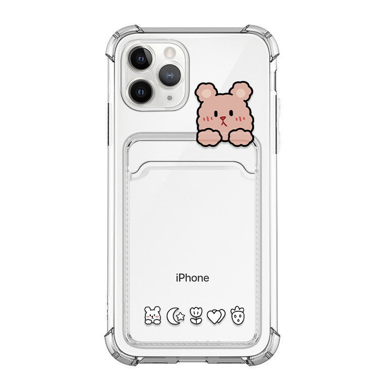 Cartoon Transparent Card Case Phone Case